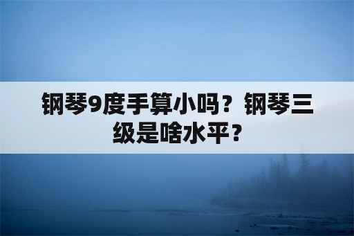 钢琴9度手算小吗？钢琴三级是啥水平？