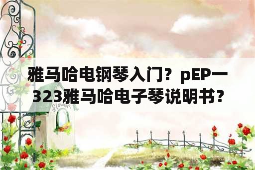 雅马哈电钢琴入门？pEP一323雅马哈电子琴说明书？