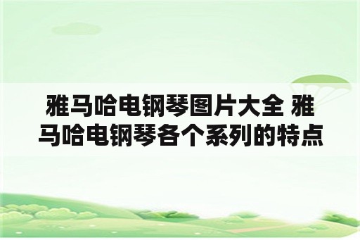 雅马哈电钢琴图片大全 雅马哈电钢琴各个系列的特点是什么呀？