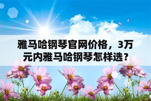 雅马哈钢琴官网价格，3万元内雅马哈钢琴怎样选？