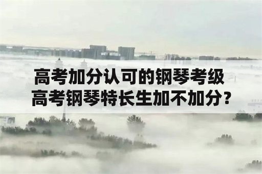 高考加分认可的钢琴考级 高考钢琴特长生加不加分？