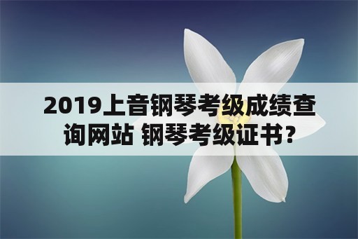 2019上音钢琴考级成绩查询网站 钢琴考级证书？