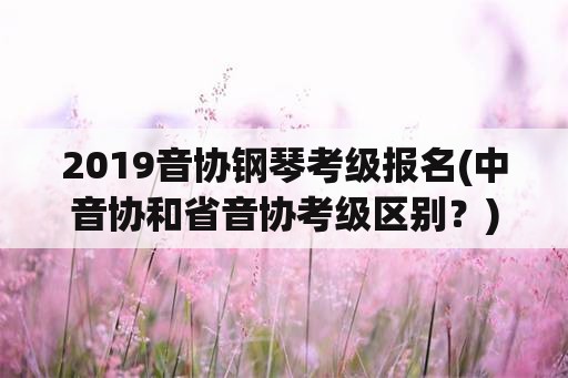 2019音协钢琴考级报名(中音协和省音协考级区别？)