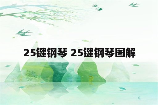 25键钢琴 25键钢琴图解