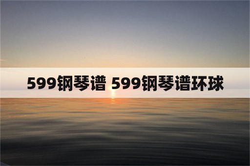 599钢琴谱 599钢琴谱环球