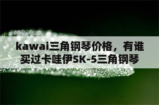 kawai三角钢琴价格，有谁买过卡哇伊SK-5三角钢琴，价格多少？