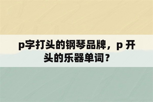 p字打头的钢琴品牌，p 开头的乐器单词？