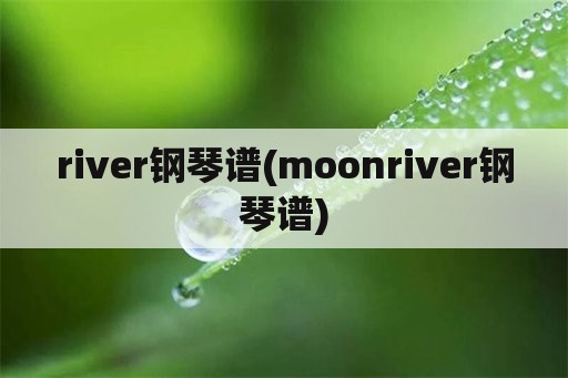 river钢琴谱(moonriver钢琴谱)