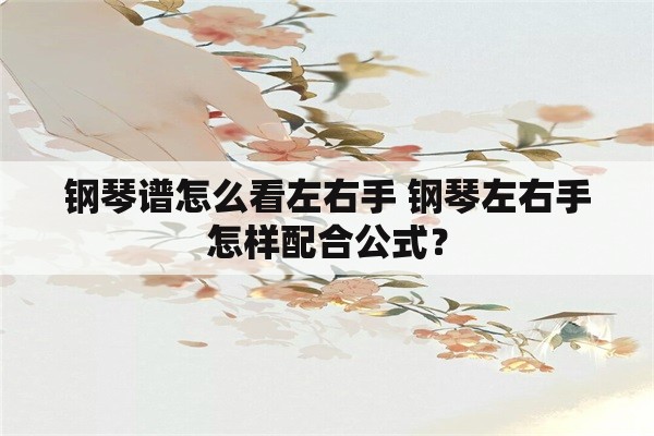 钢琴谱怎么看左右手 钢琴左右手怎样配合公式？