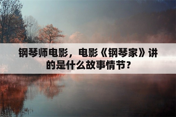 钢琴师电影，电影《钢琴家》讲的是什么故事情节？