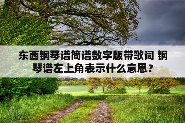 东西钢琴谱简谱数字版带歌词 钢琴谱左上角表示什么意思？