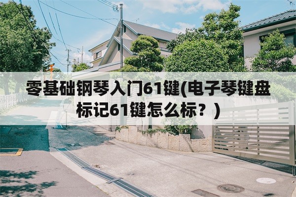 零基础钢琴入门61键(电子琴键盘标记61键怎么标？)